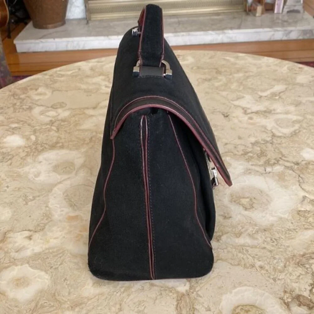 Zara Basic Collection Suede Satchel Bag - Picture 3 of 7